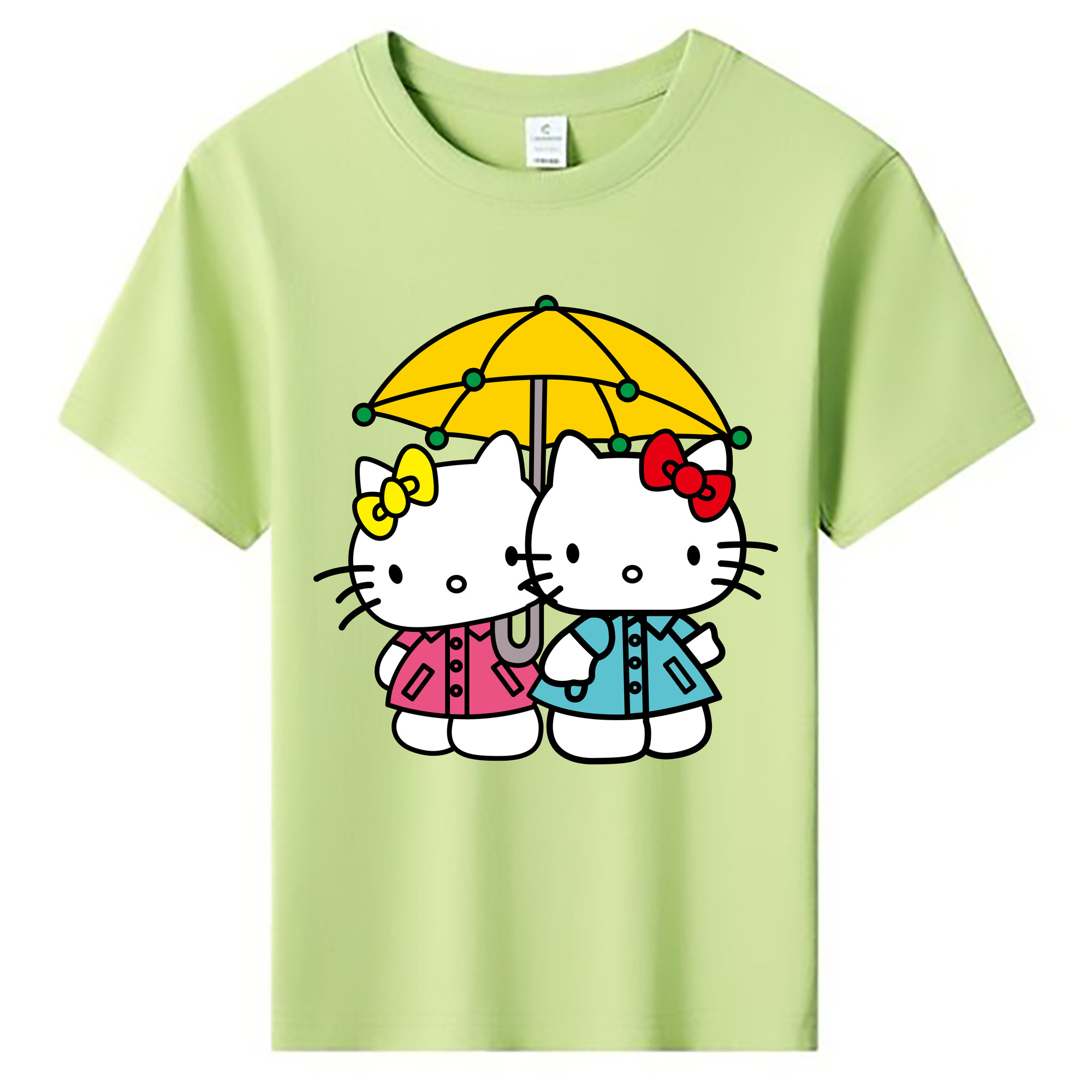 （画像用） Hello Kitty ハローキティ 綿100％キッズTシャツ（フロントプリント）